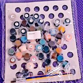 Акриловые краски для картины по номерам. 54 штук + 3 кисти