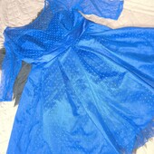 Lindy bop, uk16 пишна сукня сатін в горошок