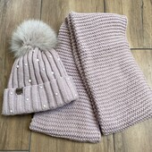 Шапка утеплена+хомут жіночий або підлітковий