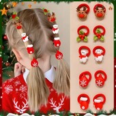 10 шт. Рождественских Новогодних резинок для волос