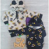 Худі дитячі тринитка фліс 80-115 кольори