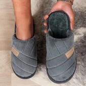 Мужские домашние комнатные тапочки стелька 2828,5 см. Цвет серый