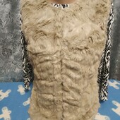 Жилет из иск.меха на женщину или подростка XS/S,см.замеры