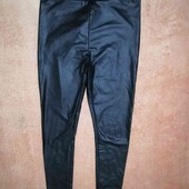 Лосины - стрейч на флисе экокожа р 46-48 