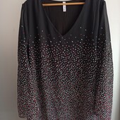 Блузка шифон с трикотажной маечкой ,новая