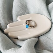 Кольцо серебряное, опал