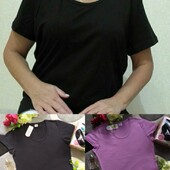 Батали!Стильні однотонні футболочки .100% коттон, Узбекистан.р.58-60-62-64-66.Відмінна якість!