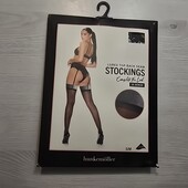 Hunkemoller! Капронові жіночі панчохи зі срібним люрексом S/M! Лот 16