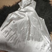 Shein 0xl білосніжна атласна блуза з перехрестям