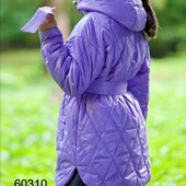 Стьобана курточка на флісі,підлчток,р.140,146.В лоті мокко і пудра.