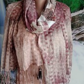 Стильный модный в мелкую клетку длинный шарф р. 194Х65см