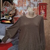 ❤️Брендовая натуральная чёрная вся люрексом золотым кофта новая❤️Турция.Пог.112-220см.