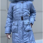 Пальто зимове нове тм Даніло.тепле.сіро блакитна