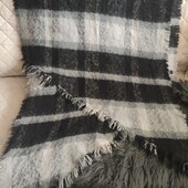 Пухнастий шарф палантін з косим зрізом, Віскоза!