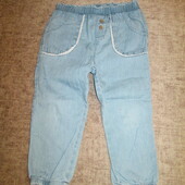 Стильные летние джинсы/штаны для девочки в отличном состоянии