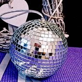 дискошар из настоящих кусочков зеркала 15см