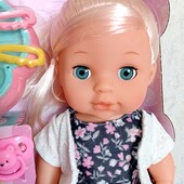 ♥️Пупс дівчинка ♥️функціональний , 6 функцій, аксесуари, пахне, музичний, у коробці