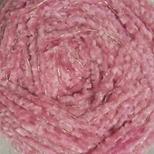 пряжа плюш велюр+ металлизированная нить цвет розовый 