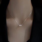 Серебряная цепочка подвеска проба 925 с жемчугом