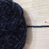 пряжа плюш велюр цвет синий 