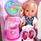 ♥️Пупс дівчинка ♥️функціональний , 6 функцій, аксесуари, пахне, музичний, у коробці