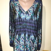 Шикарний блузон, туніка на пишні форми, без нюансів.