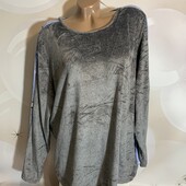 Мягусенькая кофточка из стрейч велюра для дома и сна размер 54/56, состояние идеальное