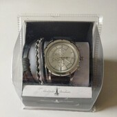 Чоловічий подарунковий годинник шкіряний ремінець Alexander Brixham