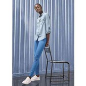 Esmara брендовые новые стильные джеггинсы цвет электрик размер XS евро 34/36