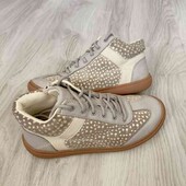 Clarks брендовые лёгкие деми ботиночки натуральная кожа + замша размер 31