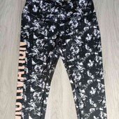 Motivation спортивные женские бриджи/ капри черные в принт размер евро 38