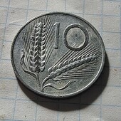 Монета Італії 10 лір 1955