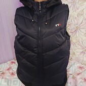 Нова тепла т.синя Жилетка.шикарна модна стильна річ