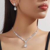 Вечерний свадебный набор ожерелье и серьги