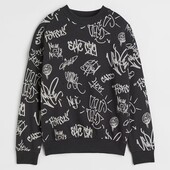 Трендовий світшот від H&M, розмір 146/152. 78% бавовна.