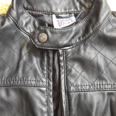 Куртка косуха из эко кожи детская чёрная 140 р