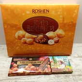 Подарункова коробка цукерок Рошен Київ Вечірній 176 грамів + солодощі