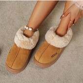 Угги автоледі тапулі утеплені хутром тапки женские для дома и улицы стелька 25,5 см.