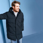 Зимняя куртка, парка с капюшоном, tchibo, р. xl, наш 54-58, темно- синяя