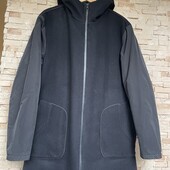 Гарне подовжене пальто-куртка, утеплене р.L