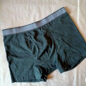 Бавовняні чоловічі боксери темно-сірого кольору м мужские трусы 9446