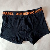 Бавовняні чоловічі боксери чорного кольору хs, хl мужские трусы 9436