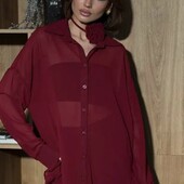 ❤️ Стильная рубашка бордо шифон ❤️Смотрите мои лоты ❤️