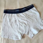 Бавовняні чоловічі боксери білого кольору s, l. мужские трусы 9501