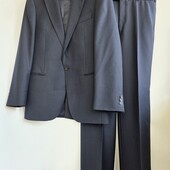 классический деловой темно-синий мужской костюм двойка Diсkbauer брюки пиджак шерсть Германия