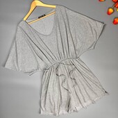 Сірий комбінезон шортами стрейчевий