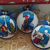 Новорічний декор/іграшки з вишивкою