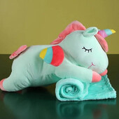 Іграшка-подушка з пледом всередині 3 в 1 Єдиноріг