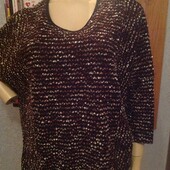 Большой размер. Трикотажная плотная блуза с ленточками бренда Next, р. 64-66