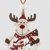 Подвесное украшение "Олень с зимним пейзажем" Christmas Hanging Decorations